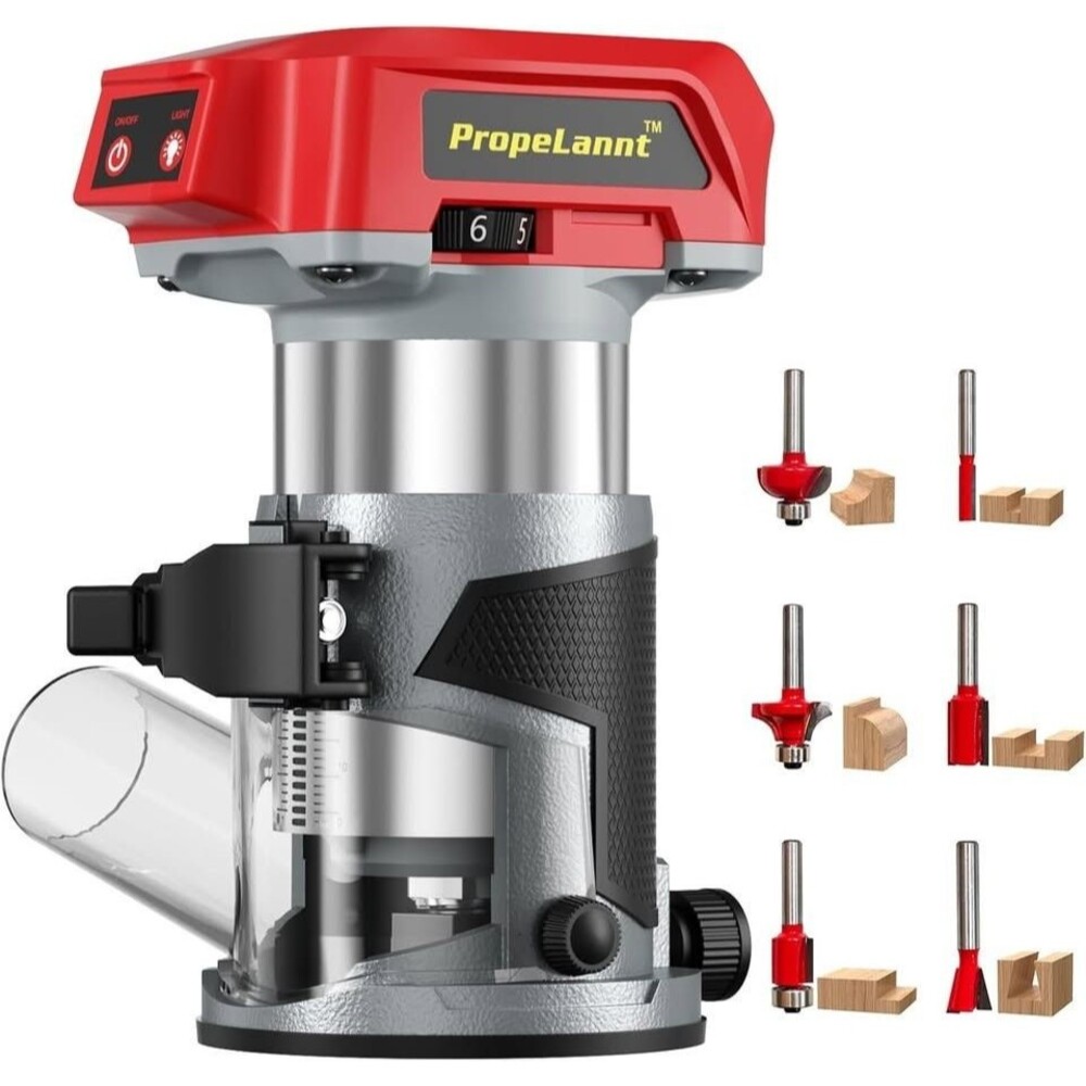 NEW Cordless Wood Router for DeWalt 20V Battery Brushless Palm Trim Router Kit